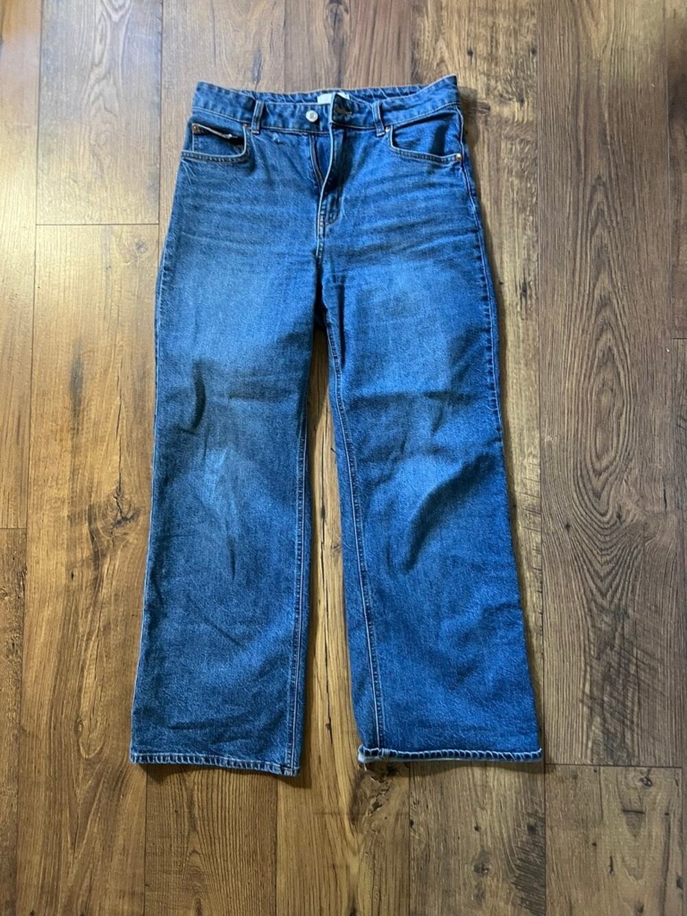 H&M Women's Jeans Wide Leg High Waisted Jeans Size 8